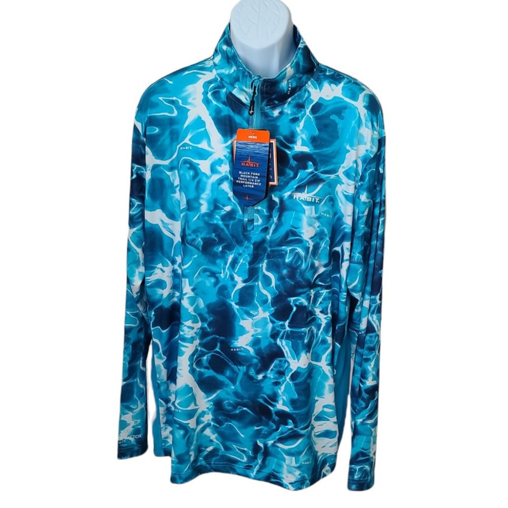 NWT HABIT Sun Guard UV 40 Solar Protection Level Activewear Shirt Men's Size XL